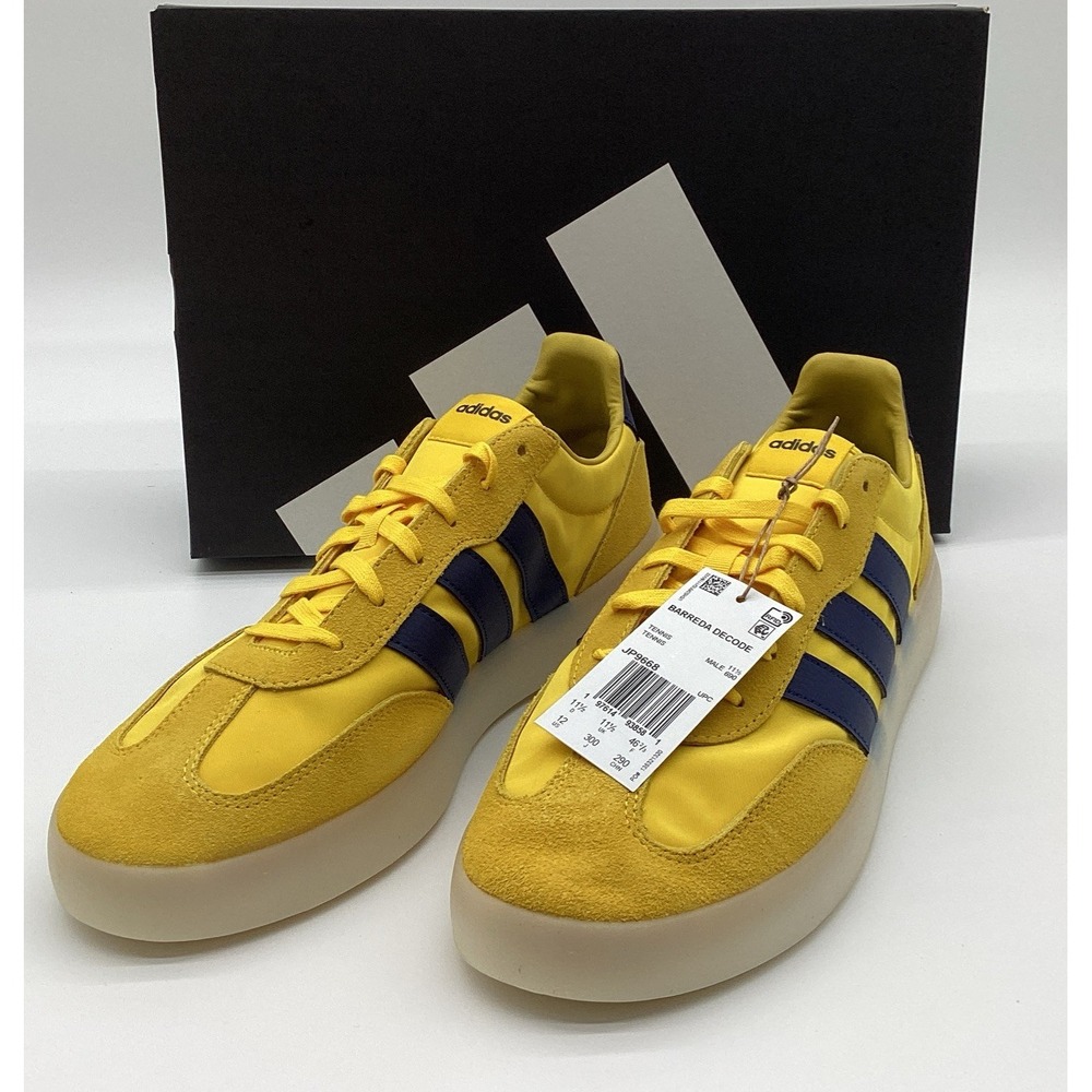 Adidas Men's 12 Barreda Decode Utility Yellow Dark Blue JP9668 NEW